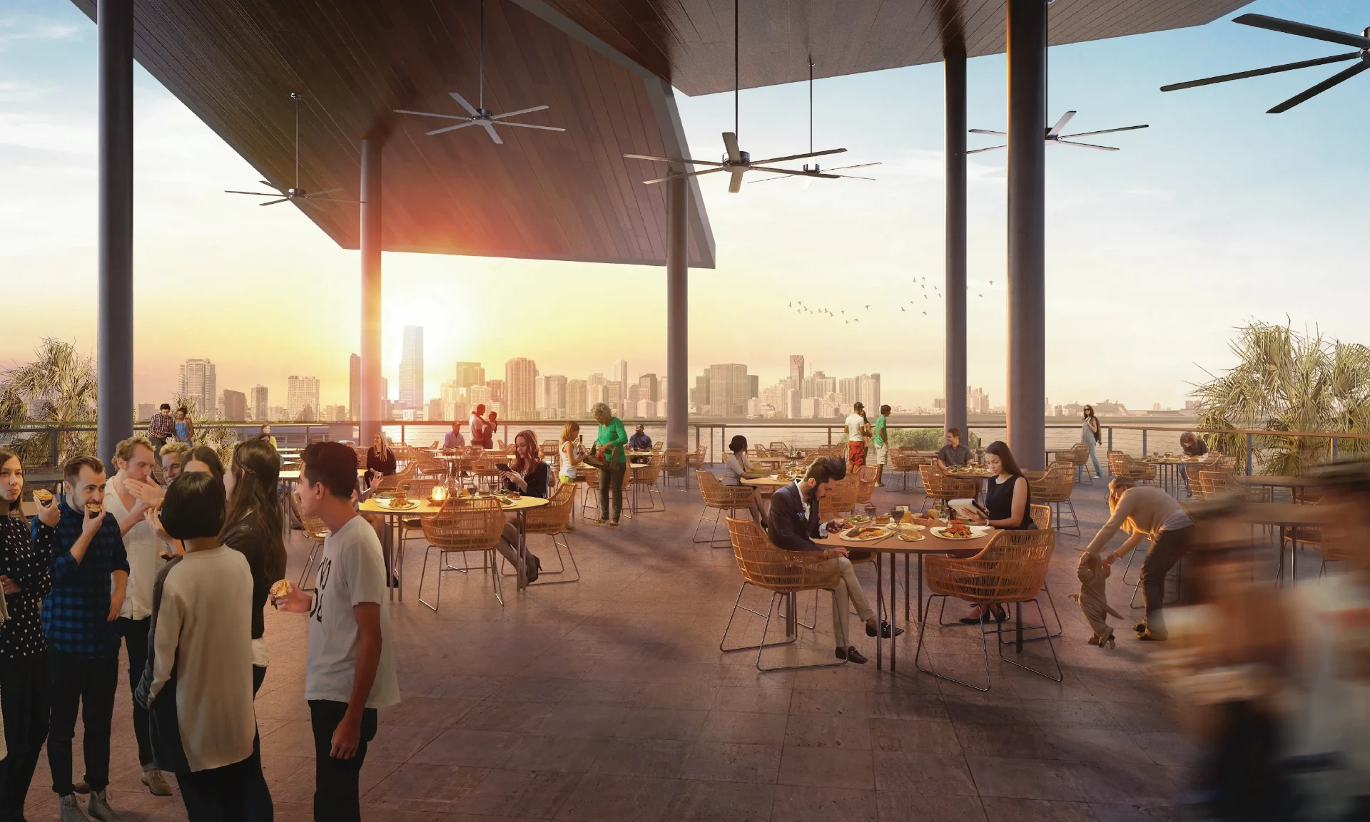 Rendering of the Virginia Key marina patio overlook