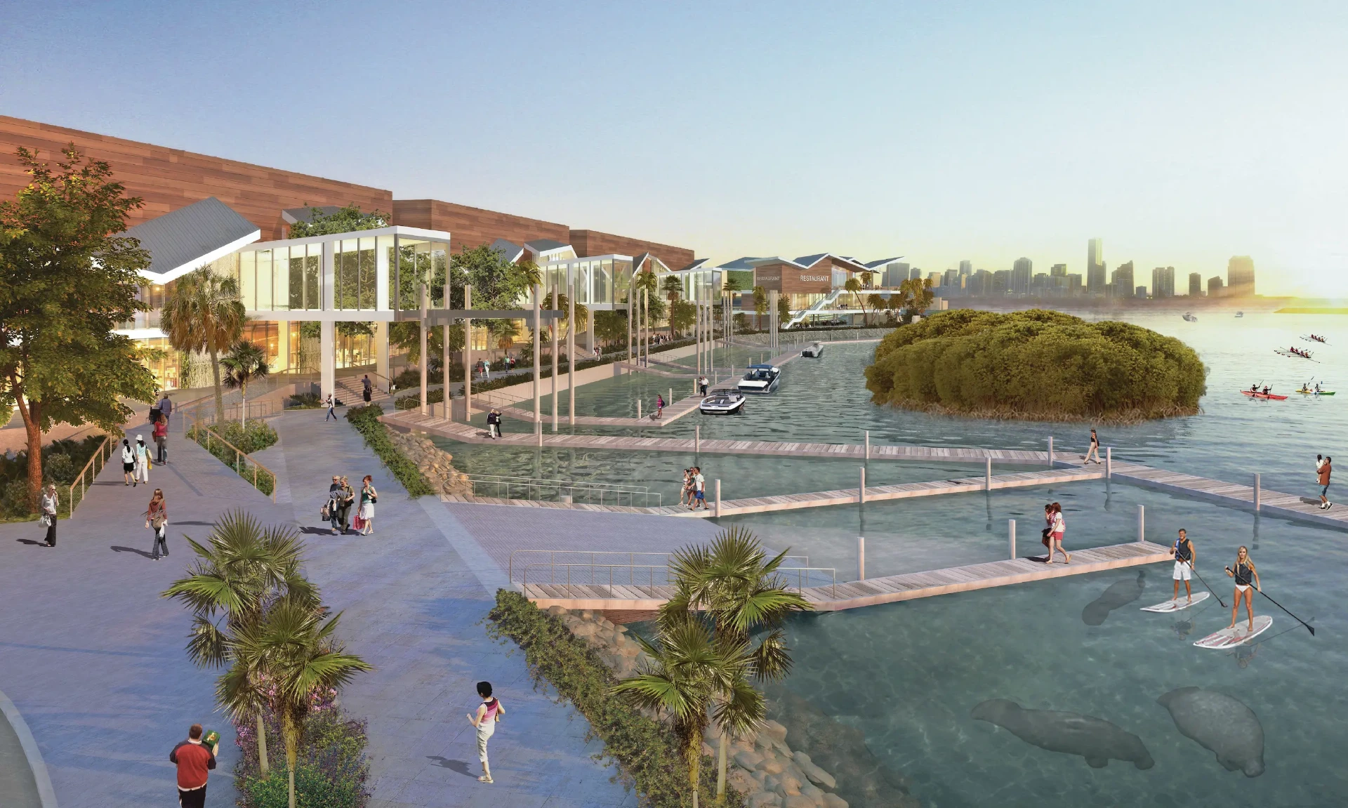 Rendering of the Virginia Key waterfront boardwalk